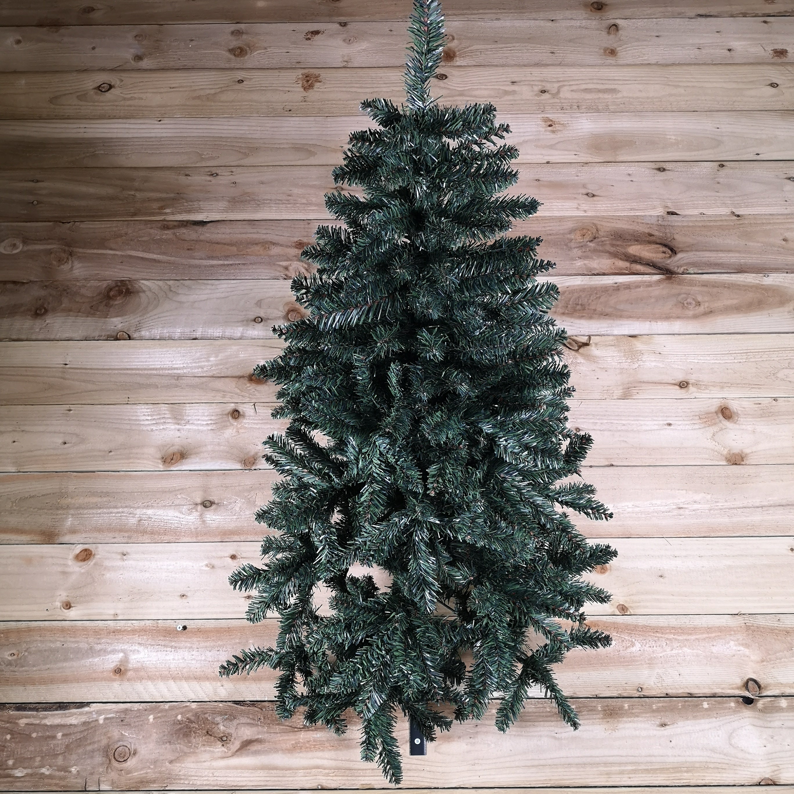 90cm Indoor Wall Mounted Christmas Tree with Wrapped Branches PVC with Bracket