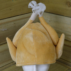 20cm Novelty Fancy Dress Fabric Christmas Turkey Hat With Paper Frills