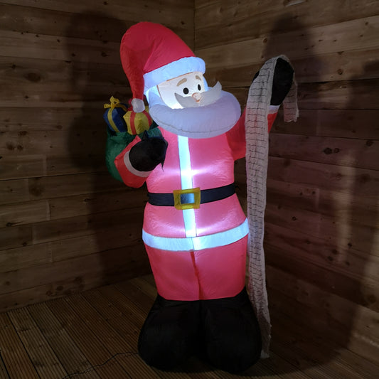 Premier Christmas 1.8M Inflatable Santa with Name List and Sack 2736