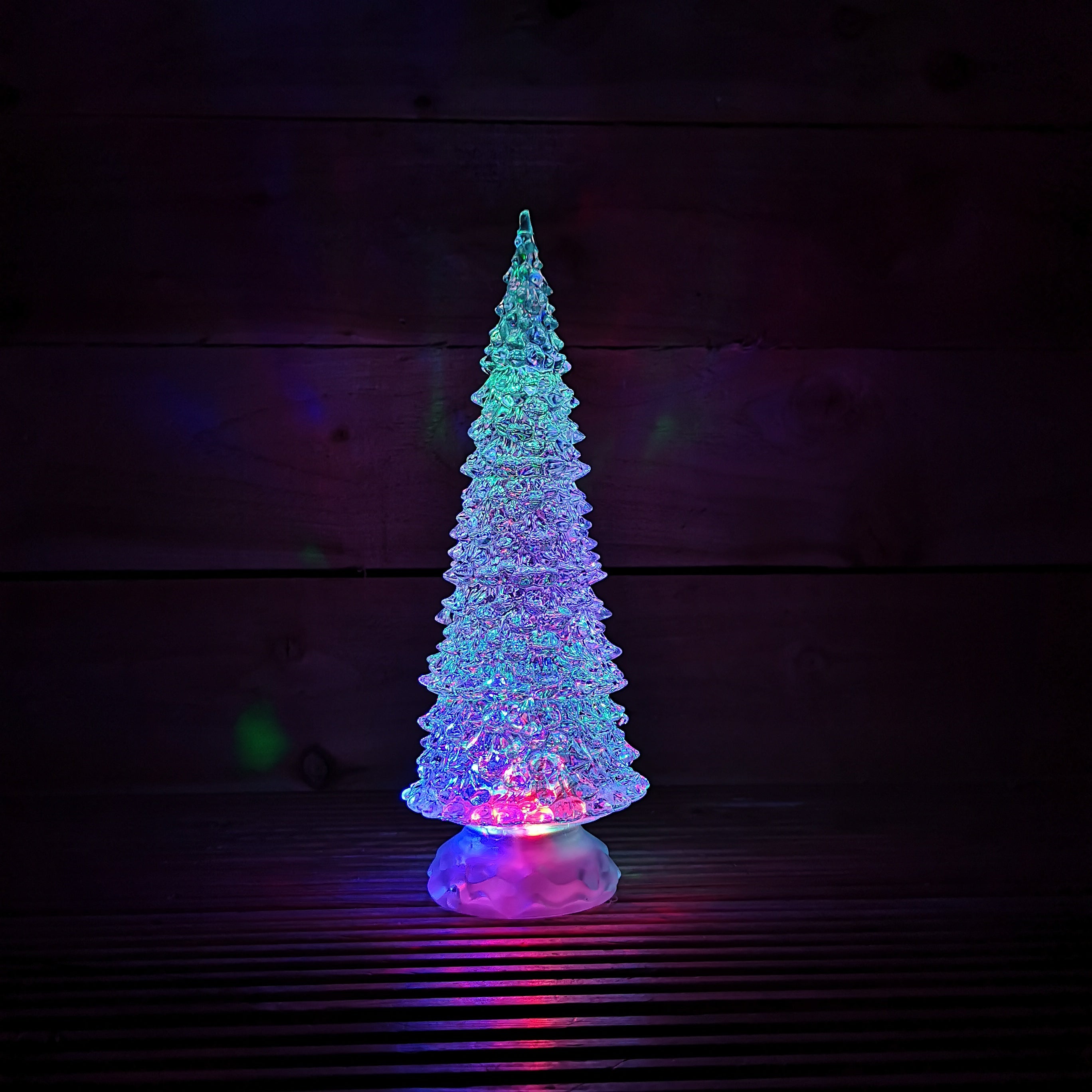 30cm Dual Power Water Spinner Christmas Tree with Timer & Colour Changing LED's