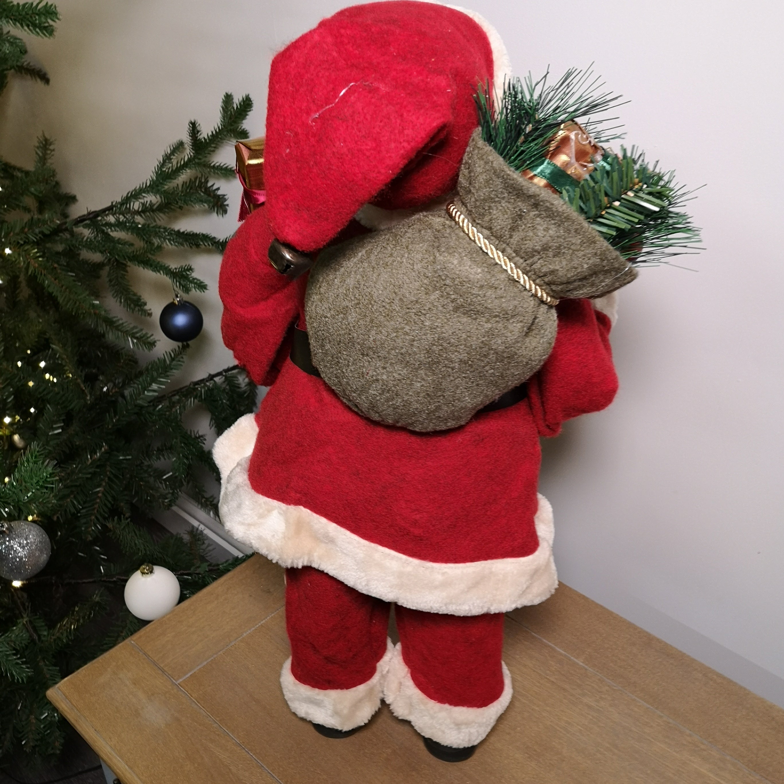60cm Luxury Standing Santa Claus Father Christmas Decoration in Red