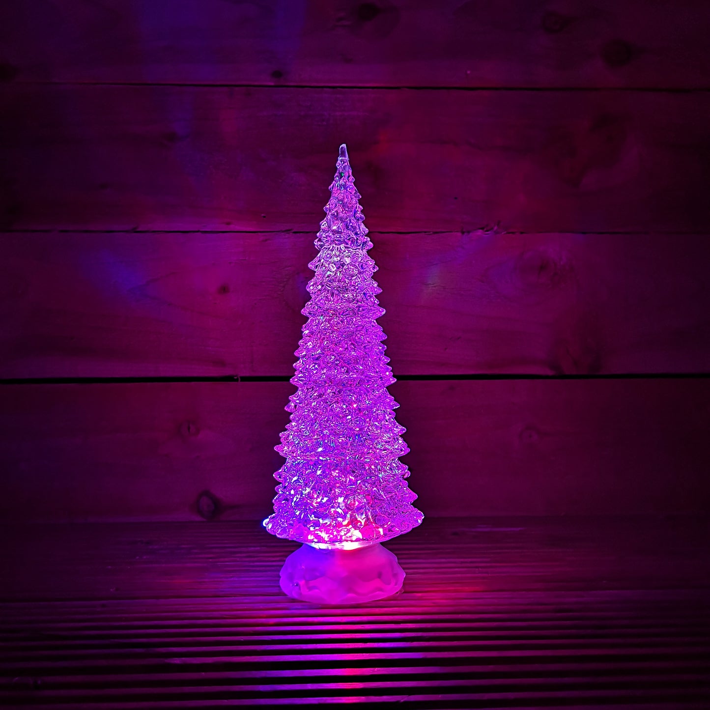 30cm Dual Power Water Spinner Christmas Tree with Timer & Colour Changing LED's