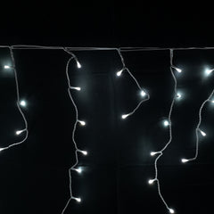 640 LED 16m Premier Christmas Outdoor 8 Function Icicle Lights in Cool White