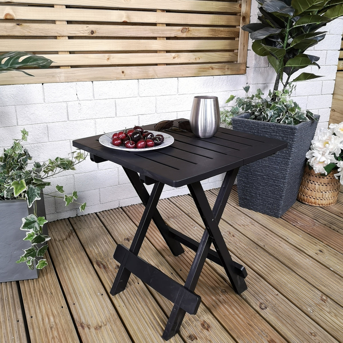 Black Lightweight Portable Folding Outdoor Table