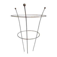 Pack of 2 Tom Chambers Herbaceous Bare Rusted Steel Garden Plant Support Medium 54cm x 40cm 