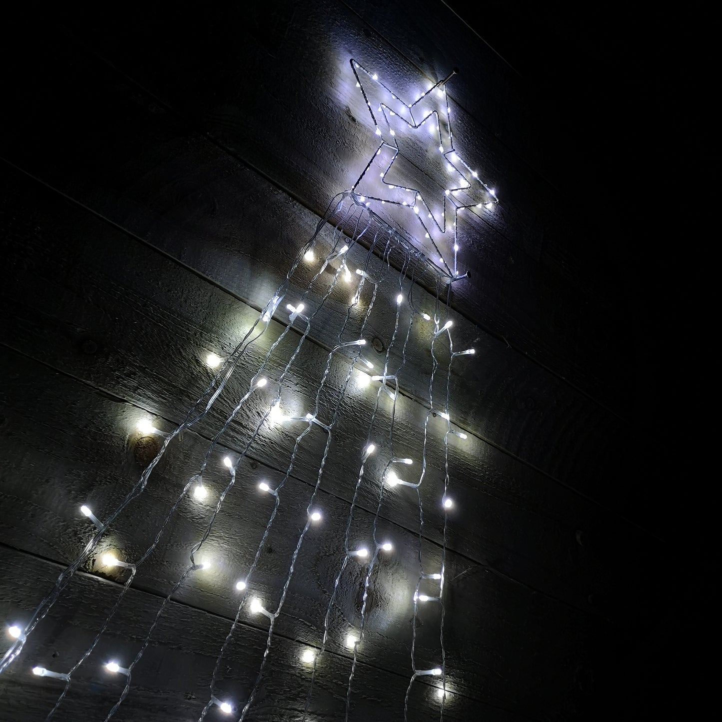 3m Indoor Outdoor Shooting Star Multifunction LED Christmas Decoration with Timer in Cool White