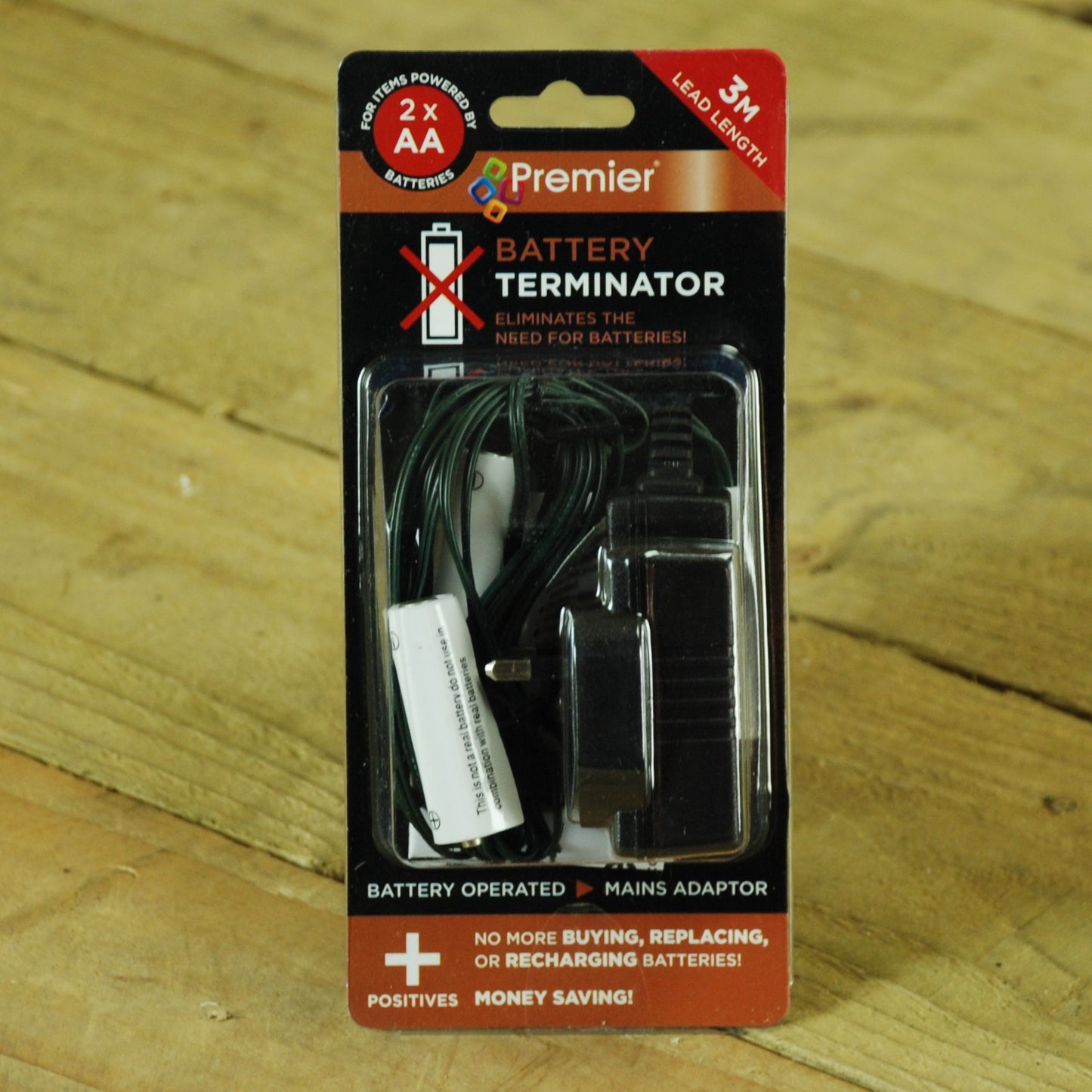 2 x AA Money Saving Battery Replacement Plug In Adapter