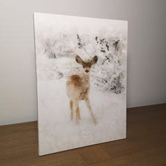 30 x 40cm Premier Christmas Battery Operated Fibre Optic LED Reindeer Canvas