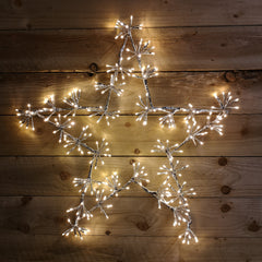 78cm Warm White 300 LED Window Star Light Up Silhouette