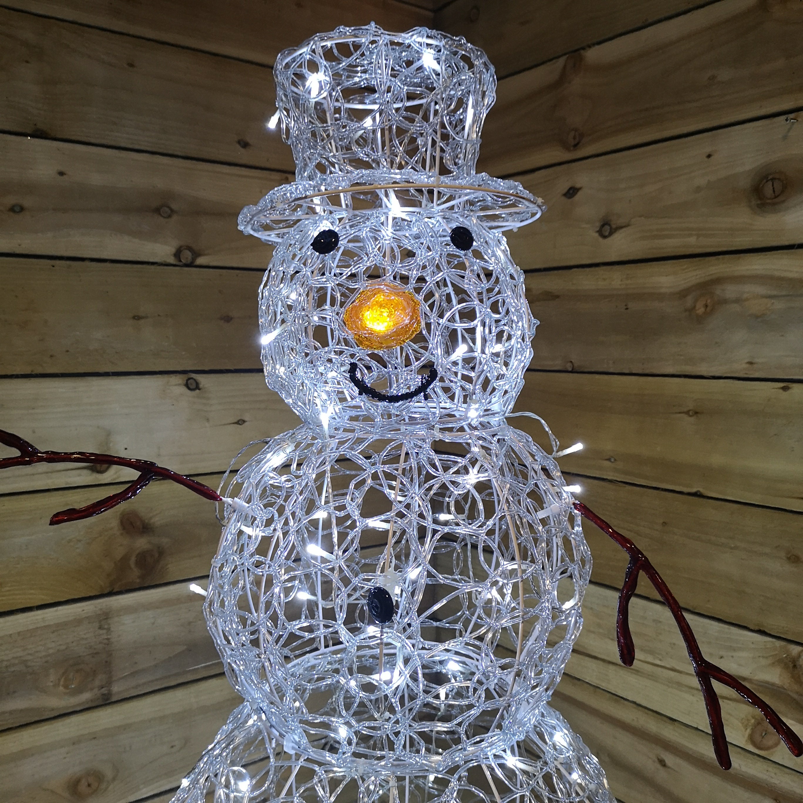 Premier Indoor Outdoor Christmas 90cm Lit Soft Acrylic Snowman With 80 White LED
