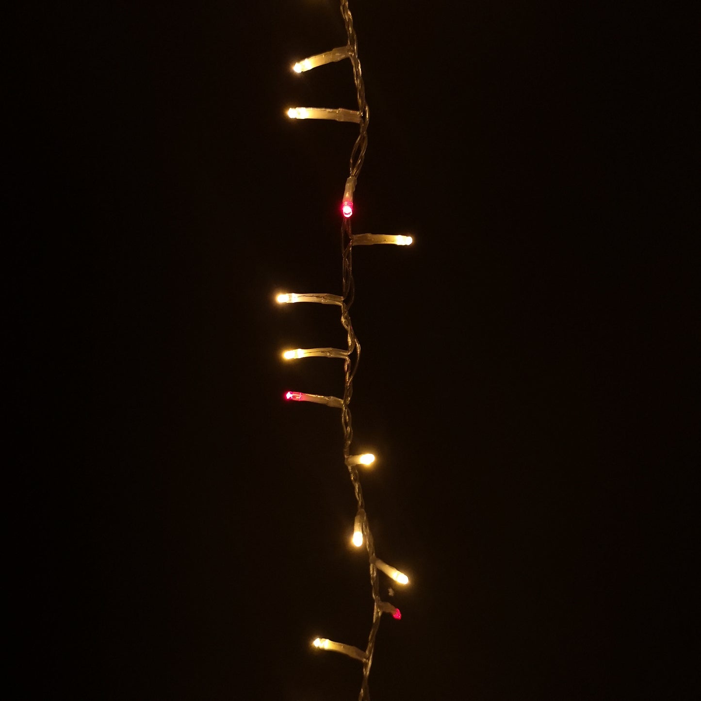 1000 LED 25m Indoor Outdoor Christmas Multi Function Mains Operated String Lights with Timer & Clear Cable in Red & Vintage Gold