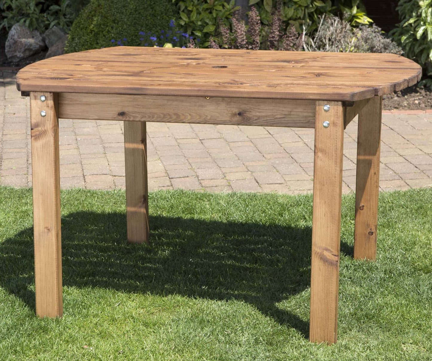 Hand Made Chunky Rustic Wooden Deluxe Rectangular Table - Small