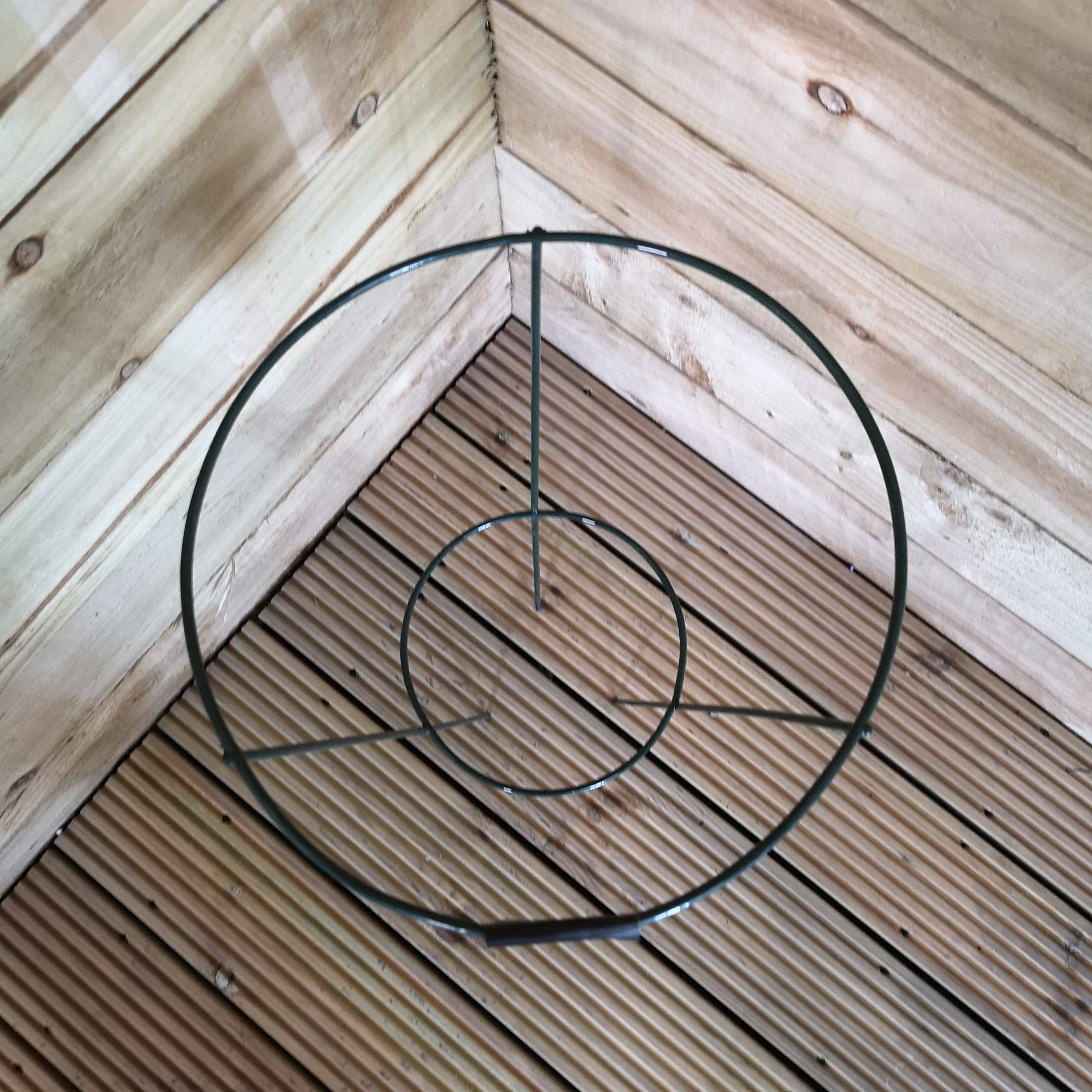 Pack of 3 Tom Chambers Urban Green Conical Garden Plant Support Ring 30cm -  Medium