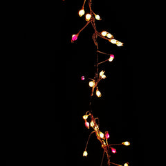 800 LED 5.5m Premier Christmas Indoor Outdoor Multifunction Wire Cluster Lights with Timer in Red & Gold