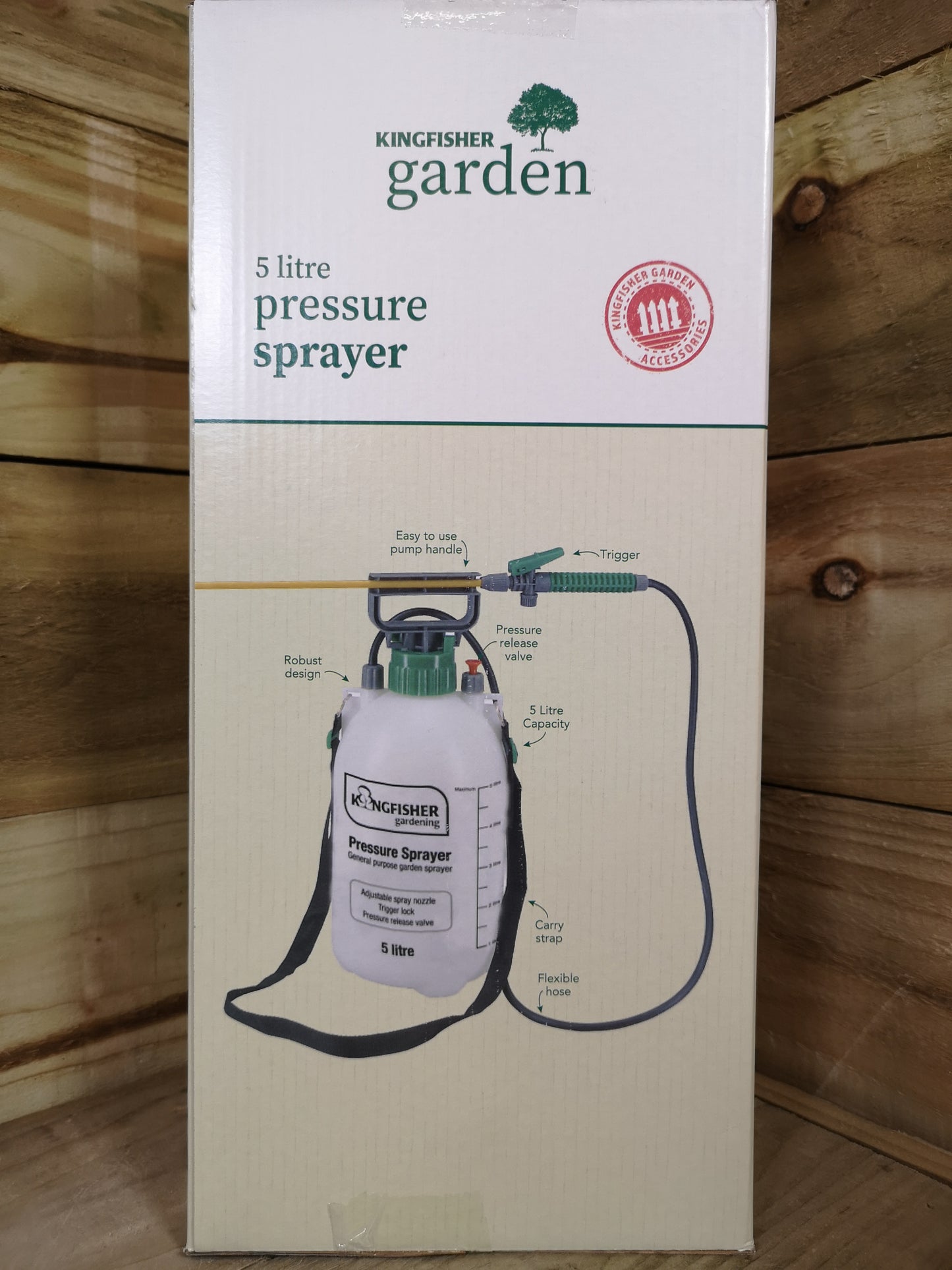 5 Litre Garden Pressure Sprayer with Shoulder Strap for Weeds / Fertiliser