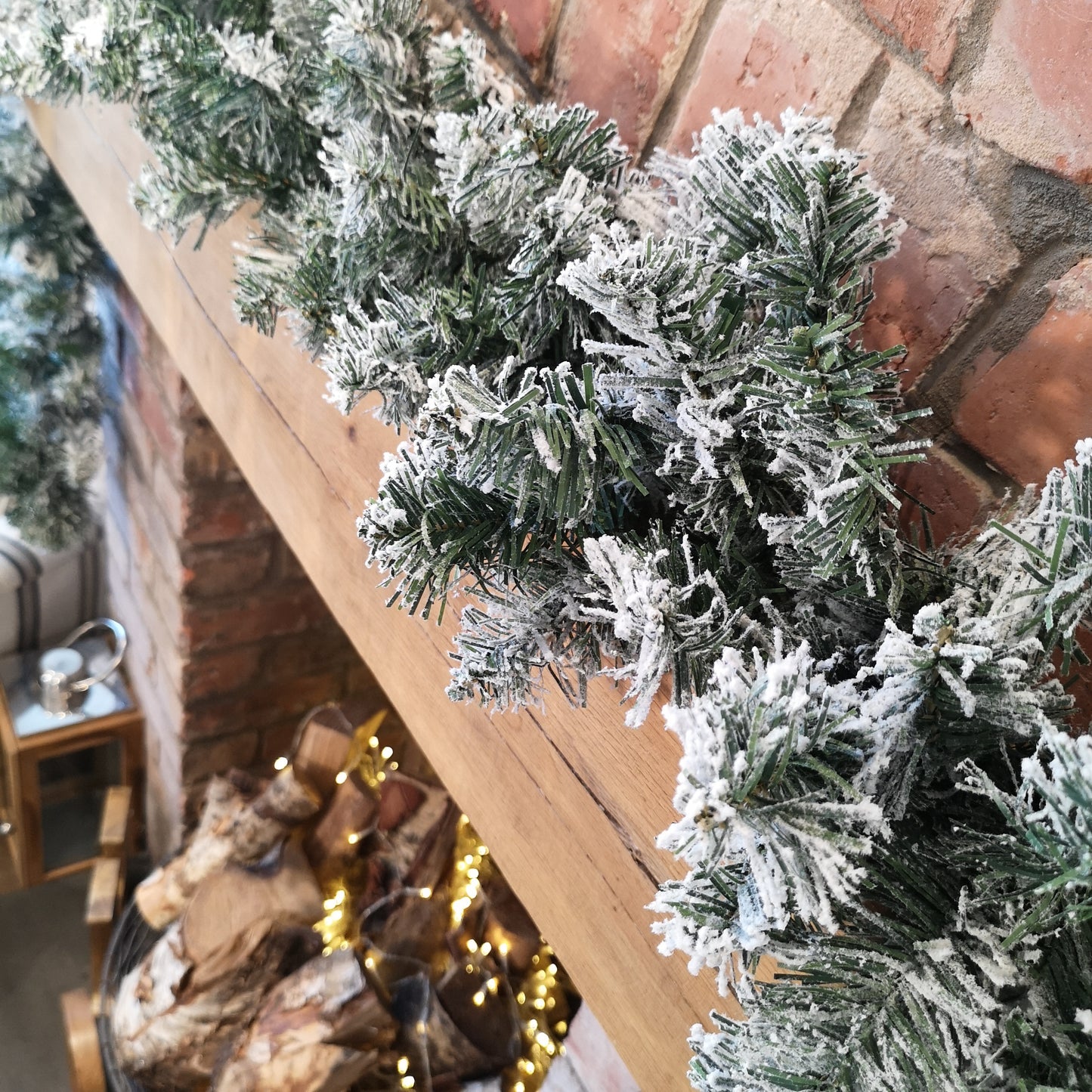 30 x 270cm 9ft Kaemingk Luxury Green Christmas Imperial Garland Snowflocked