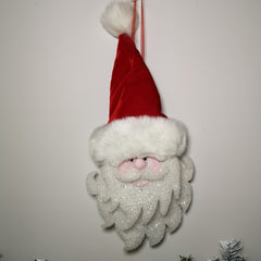 50cm Father Christmas Head Santa Claus Hanging Decoration