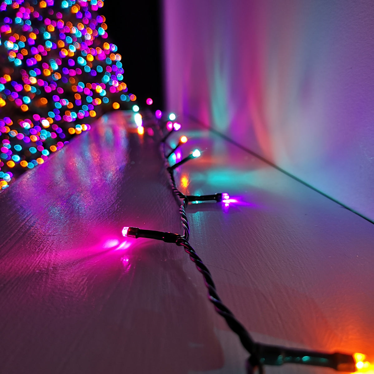 360 LED 28.7m Premier SupaBrights Indoor Outdoor Christmas Multi Function Mains Operated String Lights with Timer in Rainbow