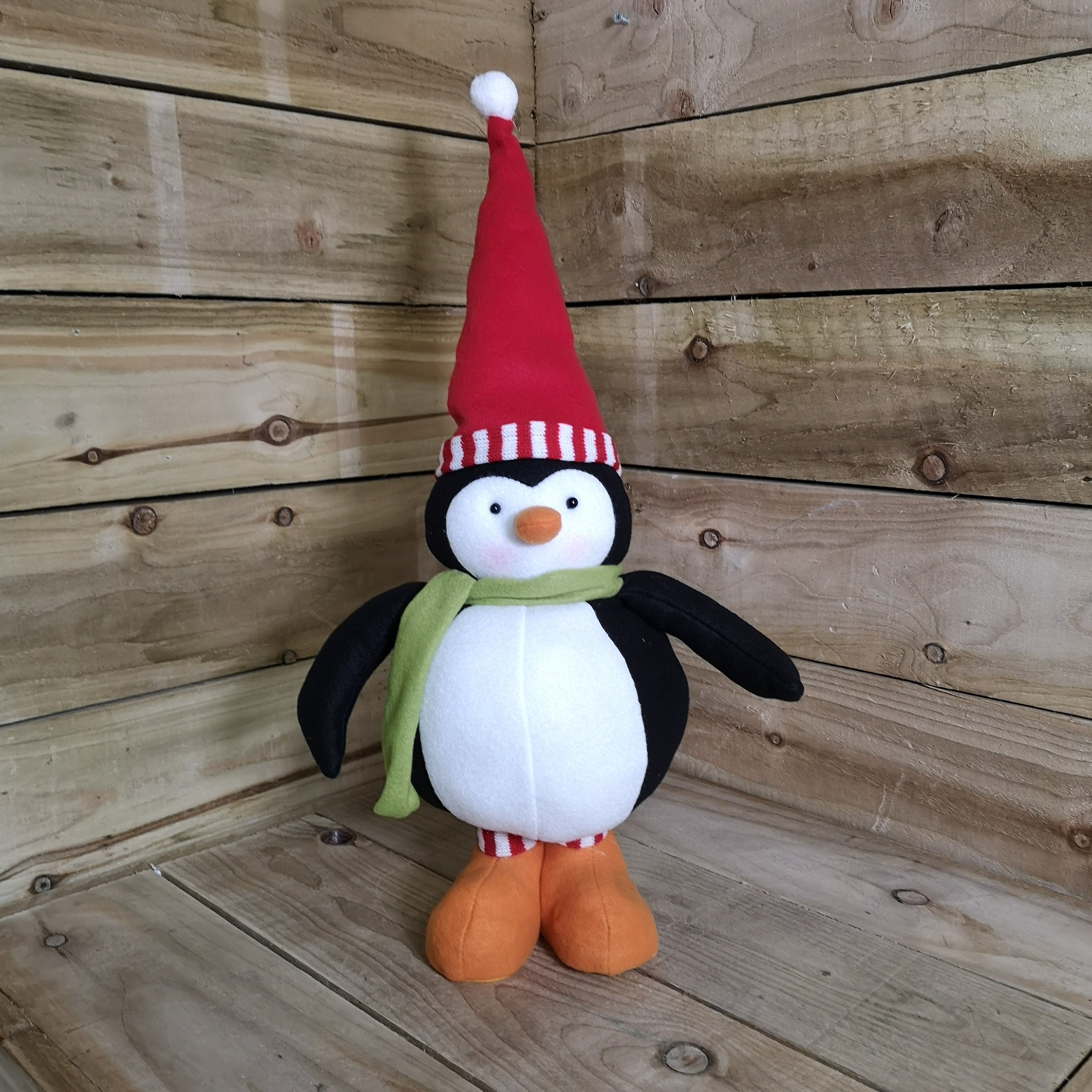 86cm Festive Plush Christmas Penguin With Extendable Legs