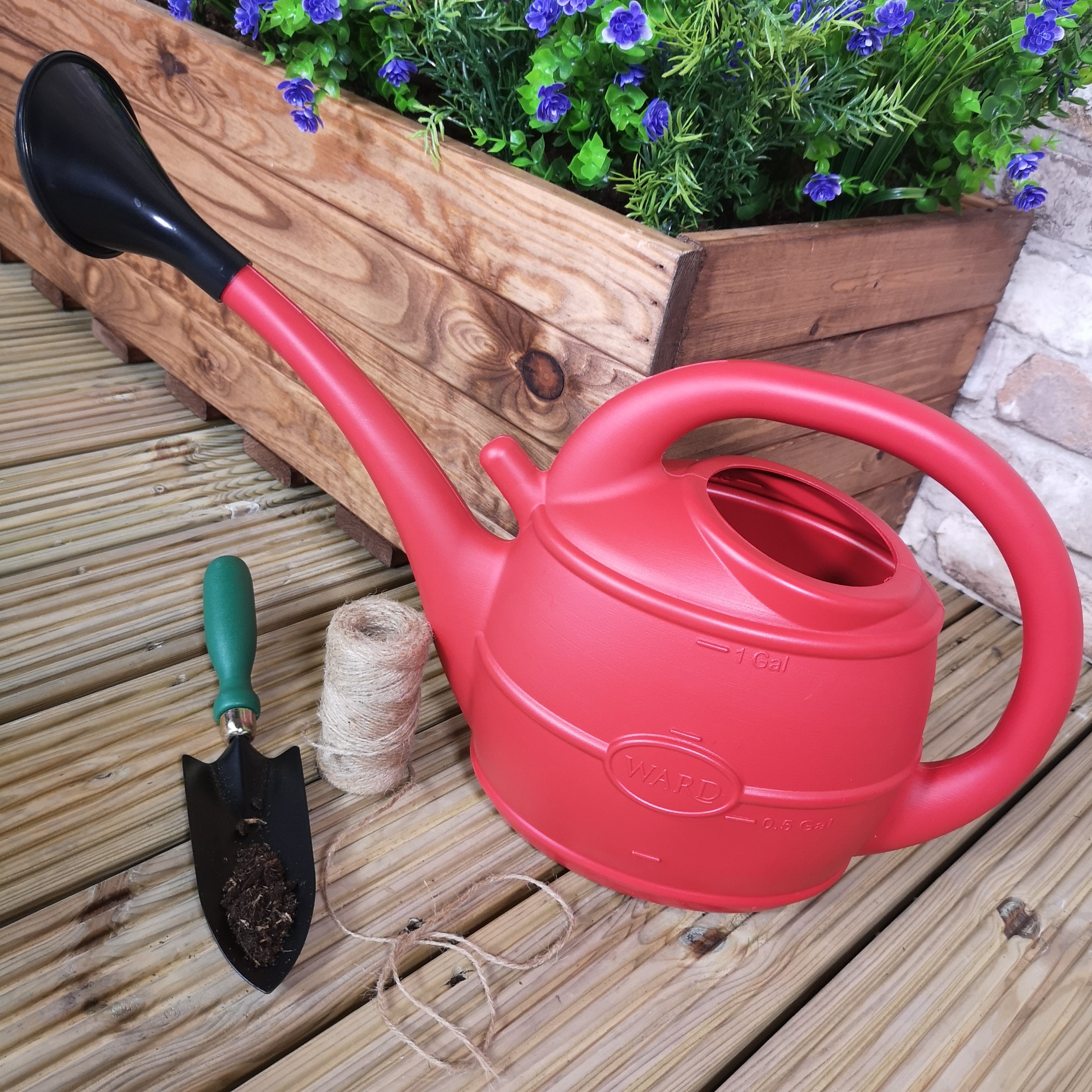 5L Ward Garden Watering Can with Rose - Red
