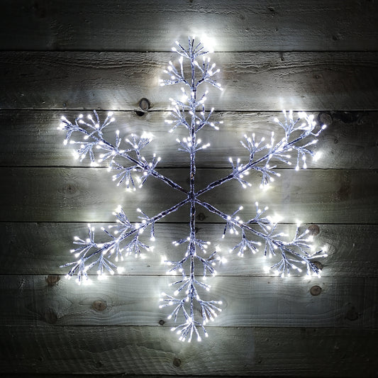 78cm Cool White 336 LED Window Snowflake Silhouette Outdoor Christmas Decorations