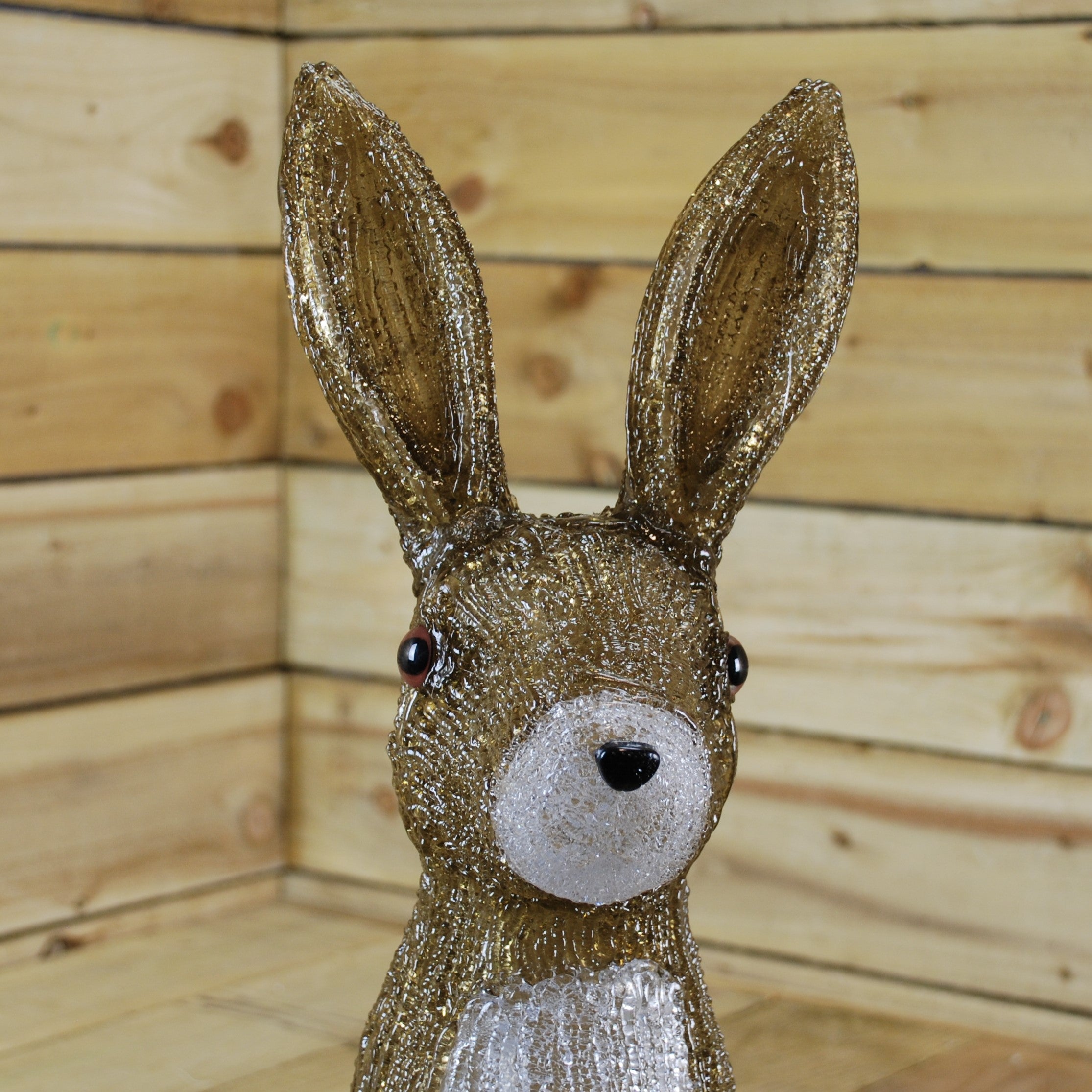 54cm Outdoor The Snowman Acrylic Christmas Hare / Rabbit Figure 80 LEDs