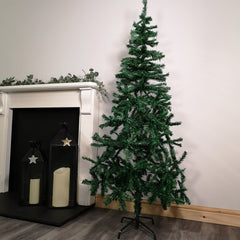 6ft (180cm) 450 Tip Green PVC Christmas Tree with Metal Base