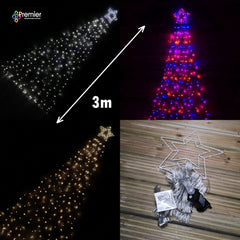3m Indoor Outdoor Shooting Star Multifunction LED Christmas Decoration in Choice of Colour