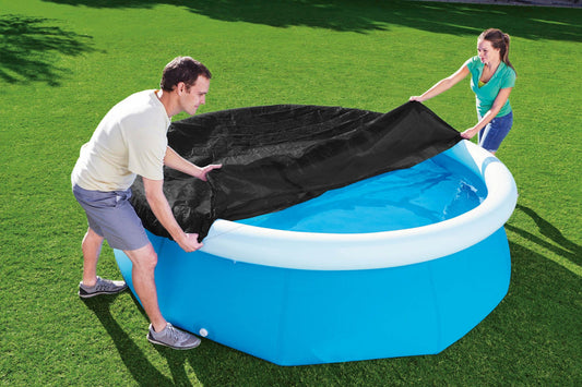 Bestway 8ft Outdoor Paddling Pool Cover with Drain Holes & Ropes 2500