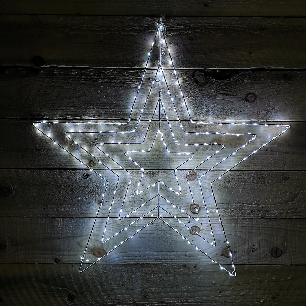 80cm Ice White 230 LED Star Silhouette Indoor/Outdoor Christmas Decoration With 8 Function Chasing Lights