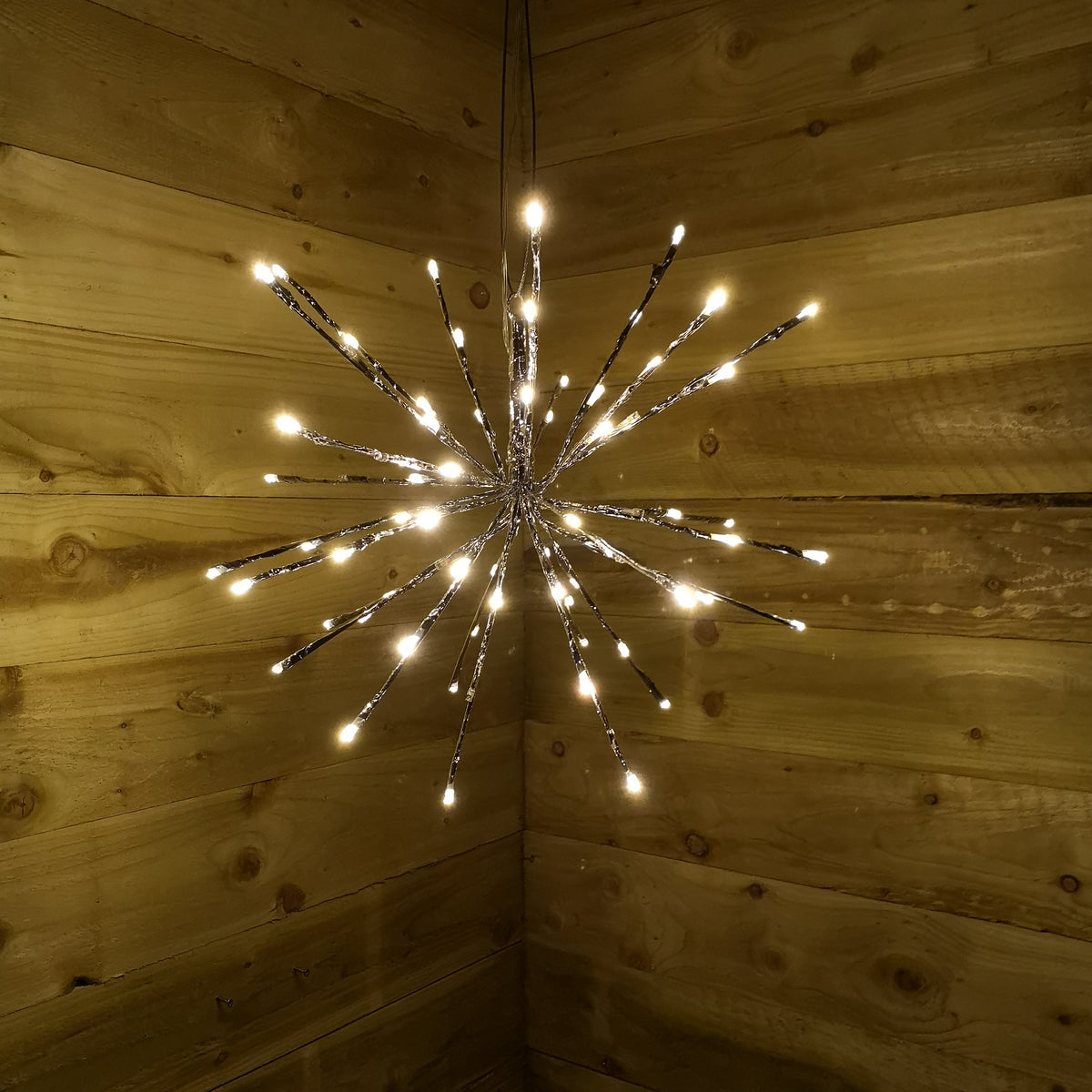 Lumineo 45cm LED Polestar Lights - 72 Warm White Lights With Flashing Lights