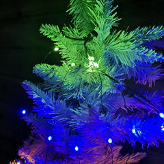 400 LED 16 x 2.4m Premier Multi Function Waterfall Christmas Tree Lights with Timer in Multicoloured