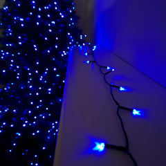 400 LED 40m Premier Christmas Indoor Outdoor Multi Function Battery Operated String Lights with Timer in Blue