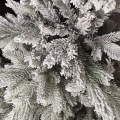 150cm 5ft Grey Frosted Grandis Fir PE / PVC Mix Hinged Festive Christmas Tree 1038 tips