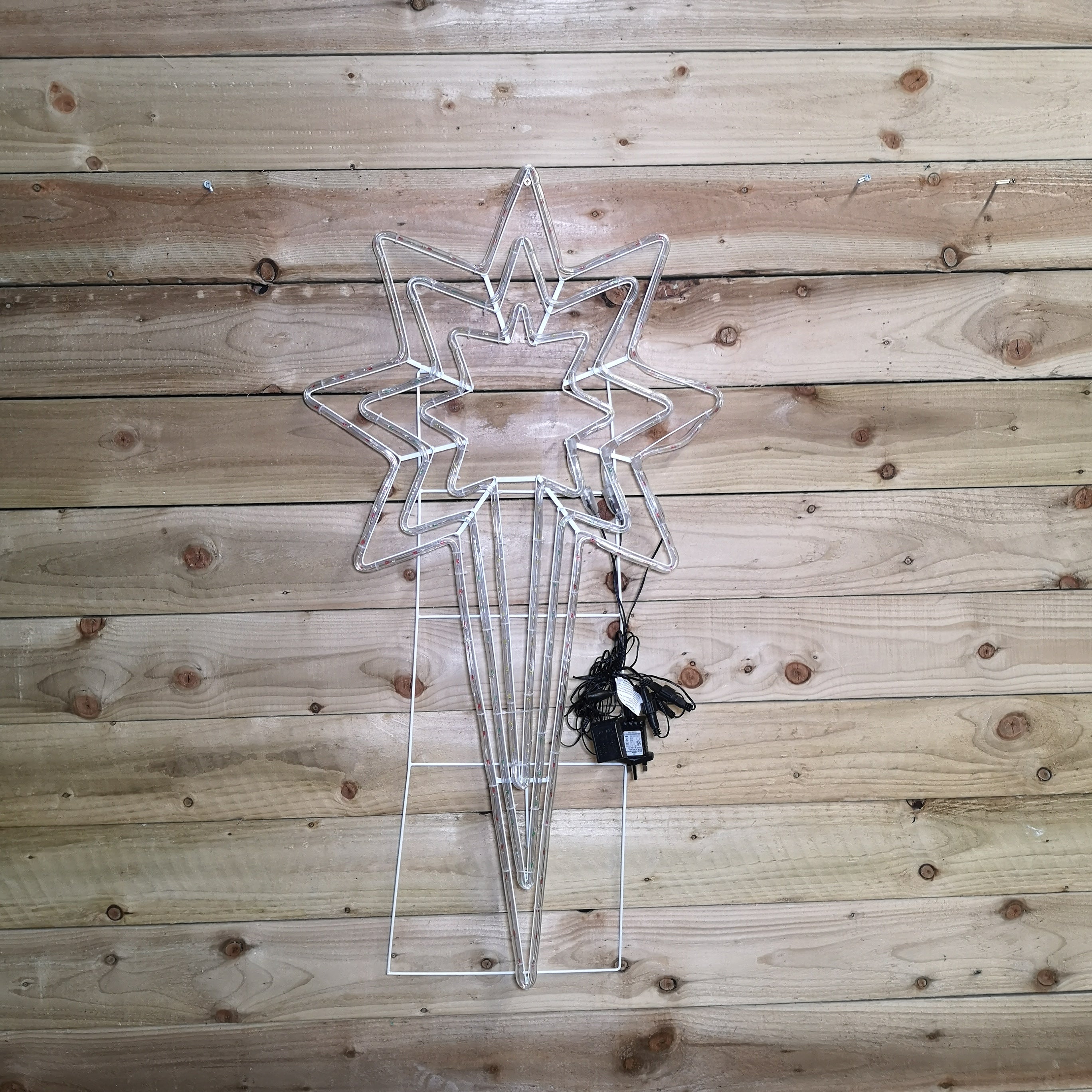 118 x 62cm LED North Star Rope Light Outdoor Christmas Silhouette in Multicoloured with Speed Controller