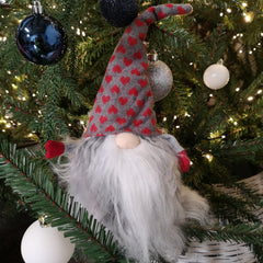 34cm Cuddly Santa Gonk Indoor Christmas Decoration - Hearts Hat