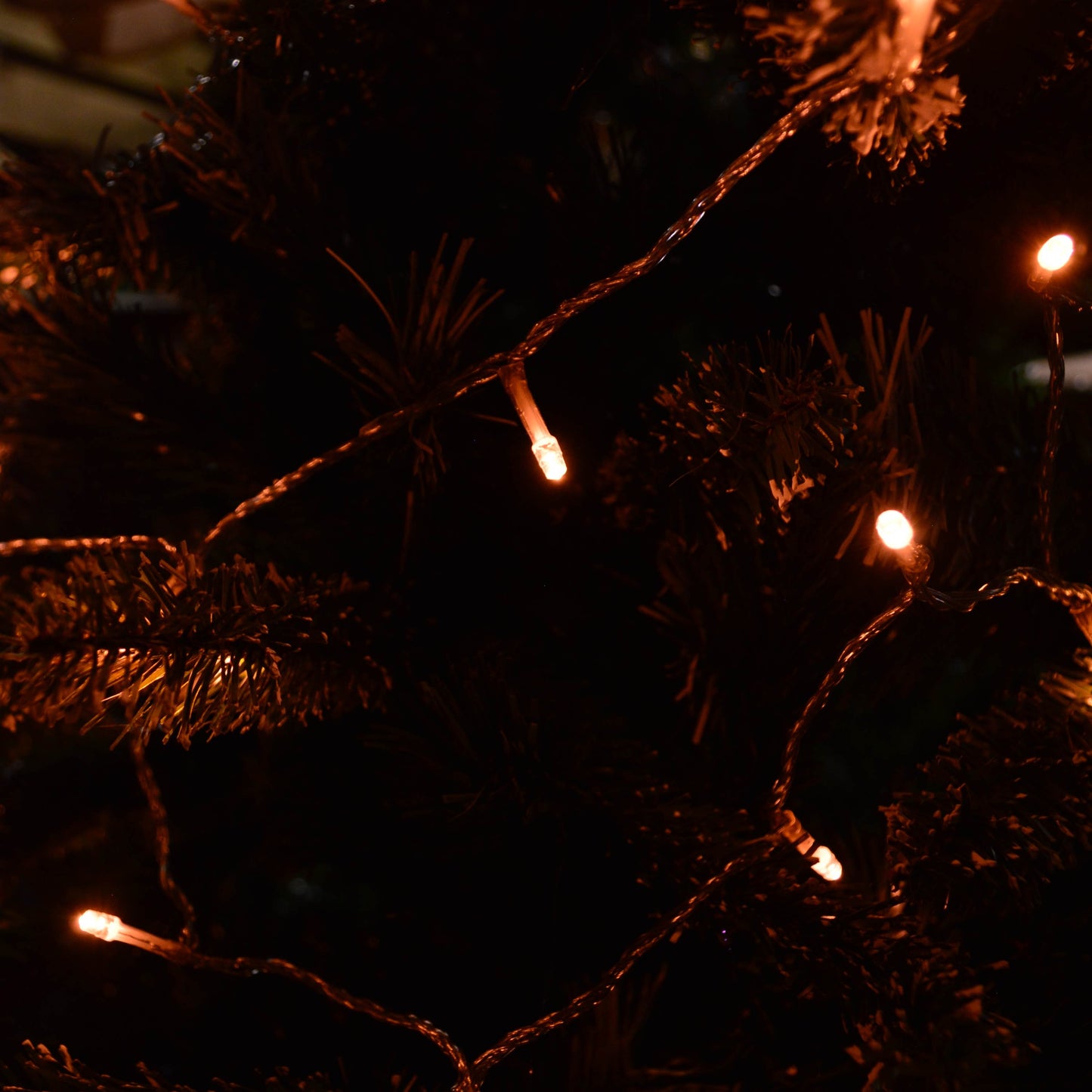 200 LED 16m Premier Christmas Outdoor Lights Timer Clear Cable in Vintage Gold