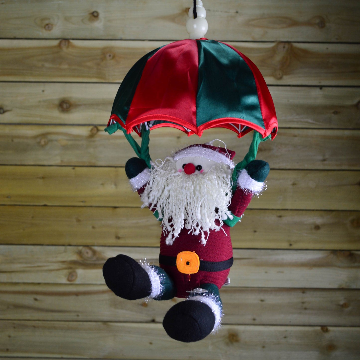 45cm Premier Animated & Musical Parachuting Christmas Character - Santa/Snowman