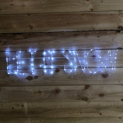 90cm Premier Indoor Outdoor Flashing LED Let It Snow Christmas Sign Decoration