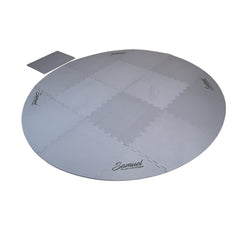 12mm x 196cm Diameter Round Grey Foam Spa Pool Hot Tub Floor Protector Mat Accessory
