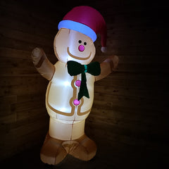2.4m Inflatable LED Christmas Gingerbread Man