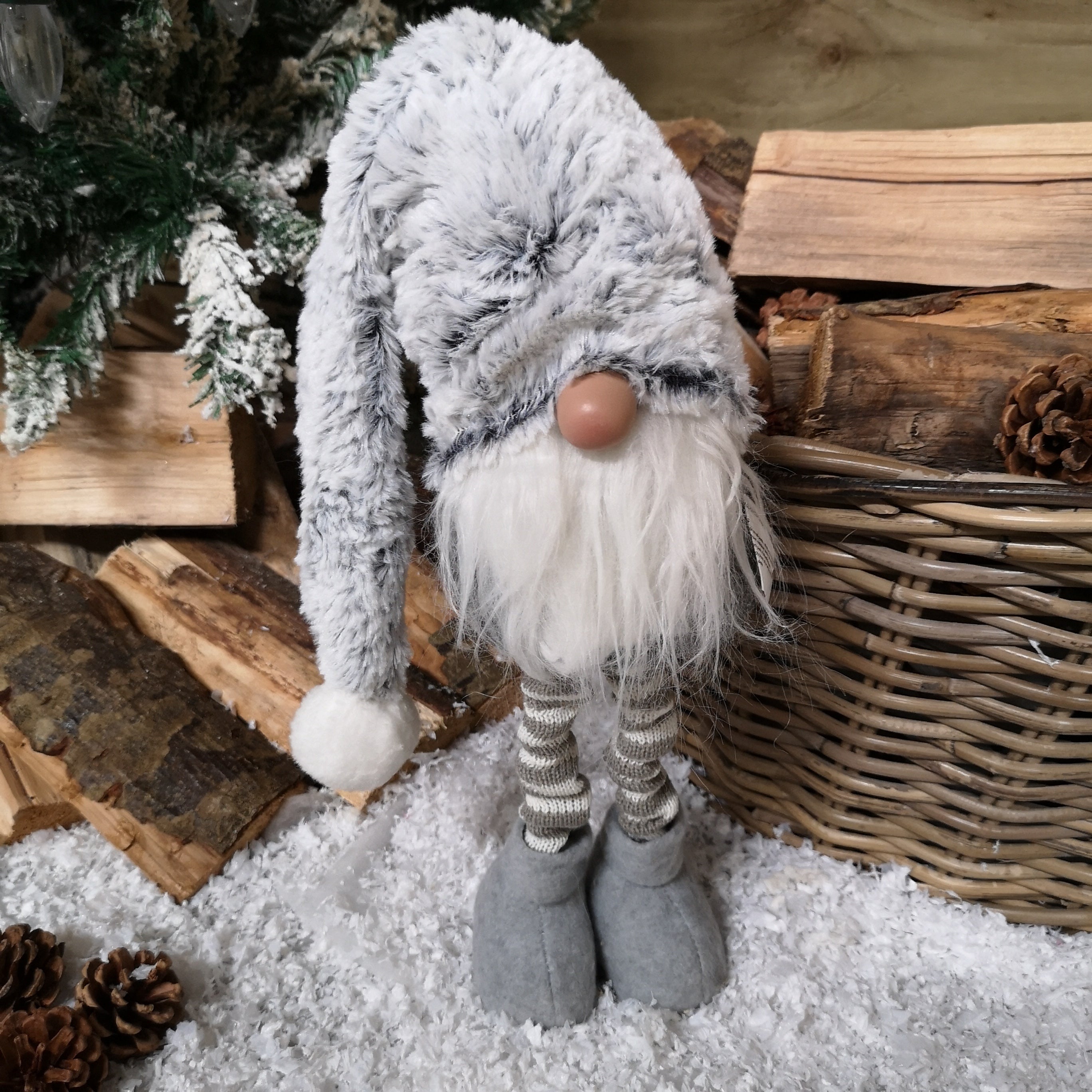 80cm Festive Christmas Extendable Legs Fur Gonk - Choice of Male or Female