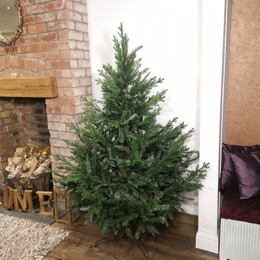 6ft 180cm Green Glenshee Spruce Artificial Christmas Tree PE and PVC Mix Natural Look 2736