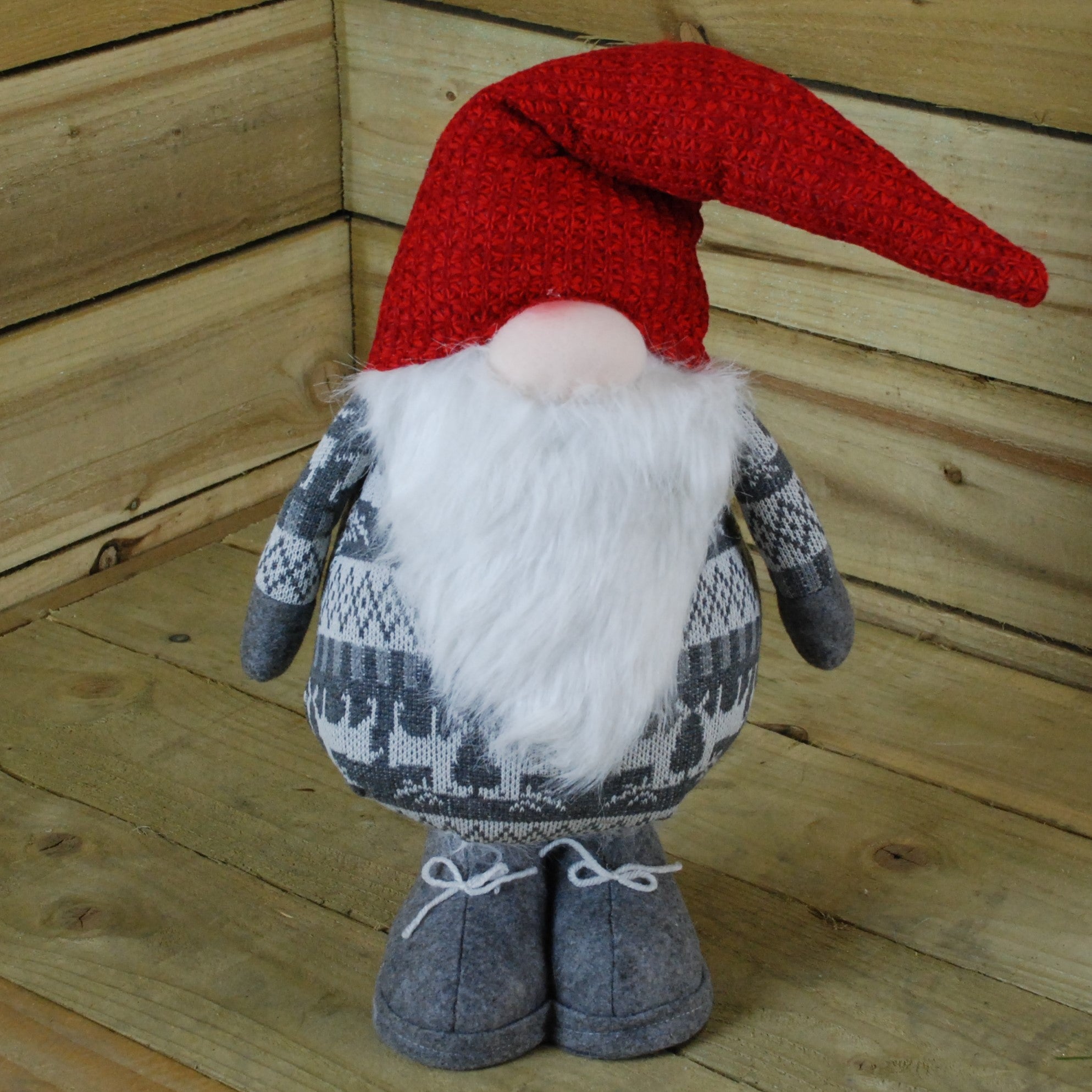 70cm 2 Assorted Christmas Knitted Standing Gonk