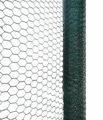 10m Green PVC Coated Galvanised Chicken Garden Wire Netting / Fencing 