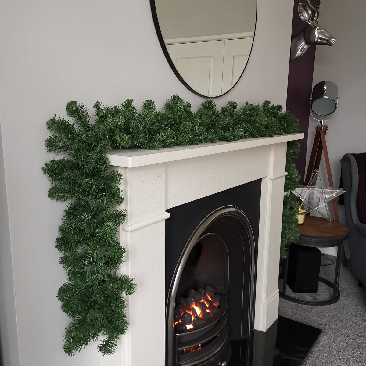 270cm (9ft) x 30cm Imperial Pine Christmas Garland Decoration - Extra Full