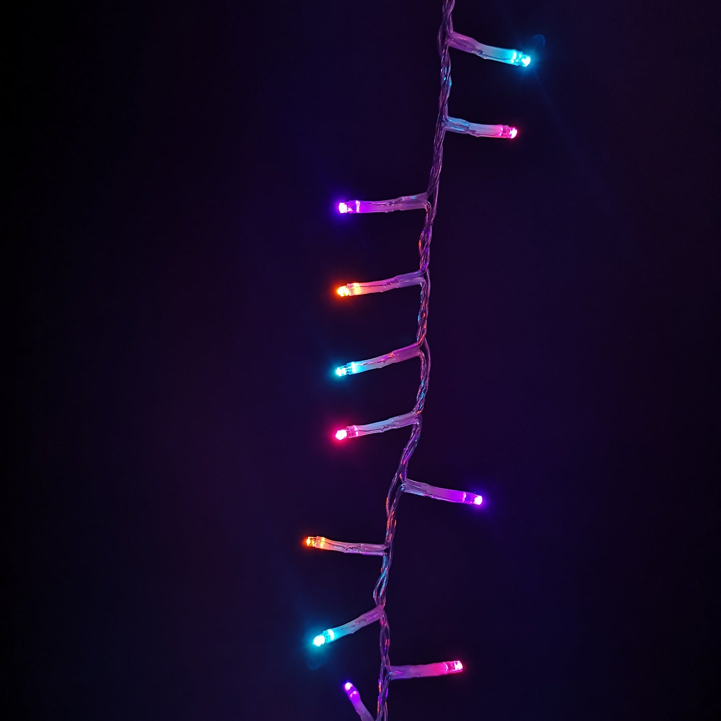 1000 LED 25m Premier TreeBrights Indoor Outdoor Christmas Multi Function Mains Operated String Lights with Timer & Clear Cable in Rainbow