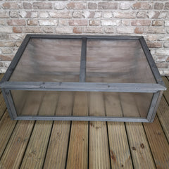 Wooden Mini Greenhouse Cold Frame In Grey Small Garden Greenhouse Pollycarbonate