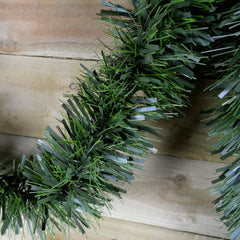 10m x 15cm Luxury Chunky Cut Tinsel Garland Christmas Tree Decoration - Green