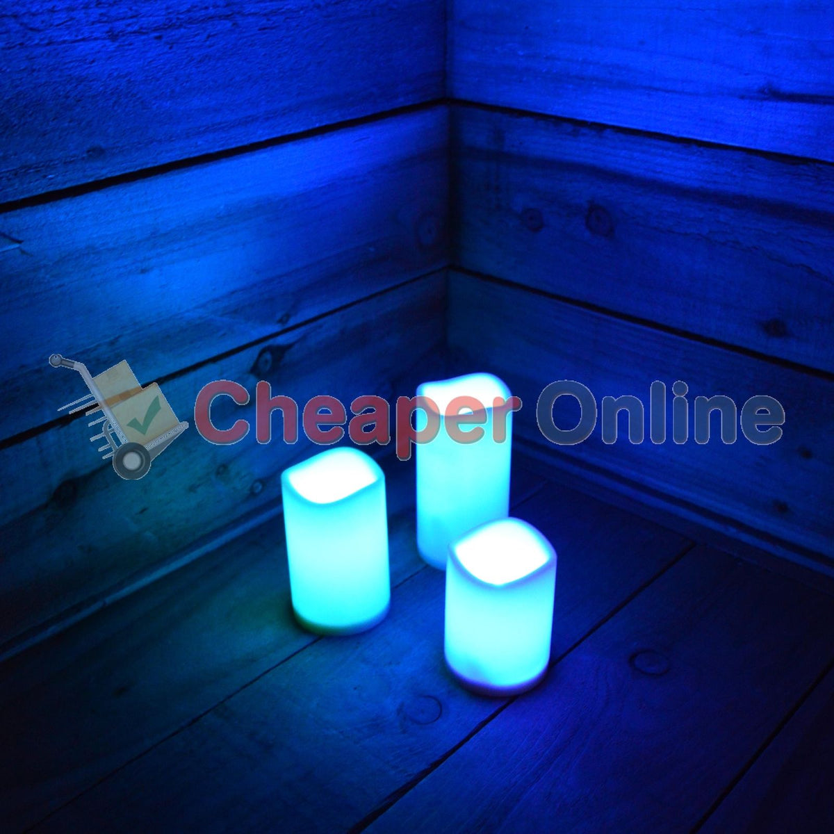 15cm Premier Set of 3 Battery Operated Multi Pastel Colour Changing LED Candles